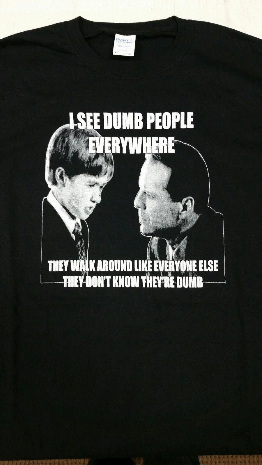 I SEE DUMB PEOPLE T-Shirt Screen Printed The Sixth Sense Bruce Willis Dead meme Unisex T-shirt, Sweatshirt, Hoodie, Long Sleeve Tee - T-Shirt, Sweatshirt, Hoodie