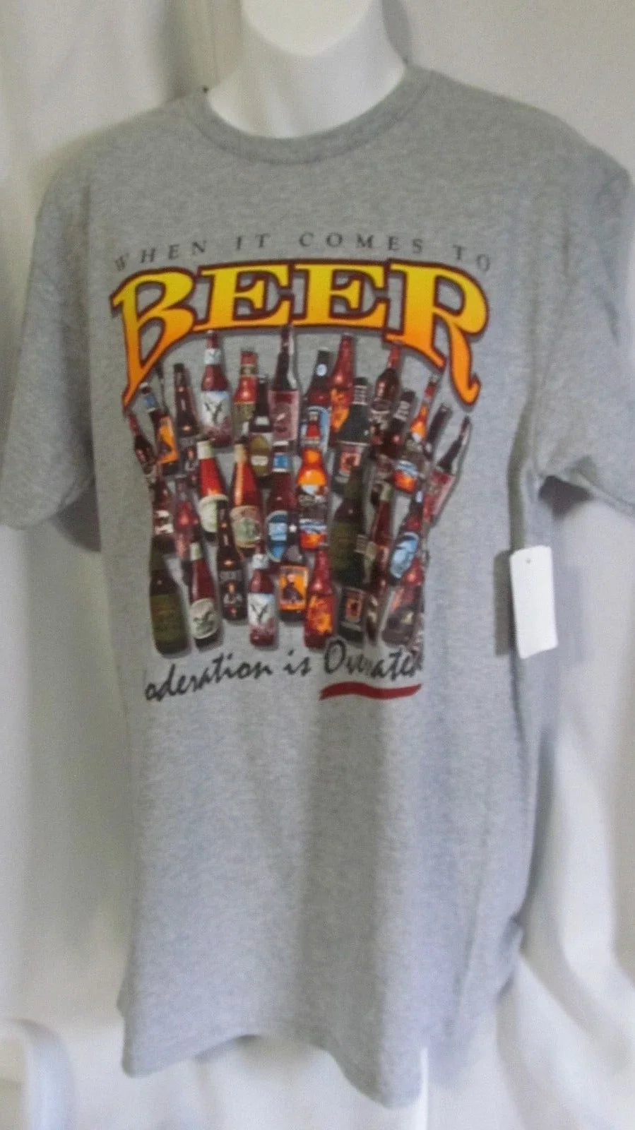 Mens M Beer Moderation Is Overrated ,Medium Graphic T - Adult & Kids T-Shirts, Sweatshirts & Hoodies apparel design preview 1
