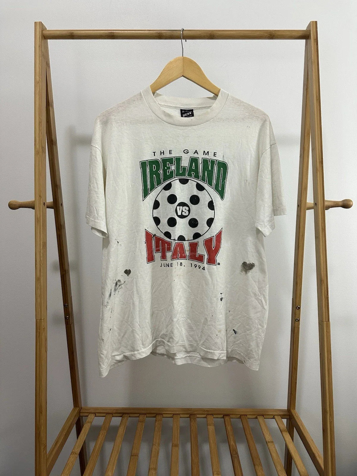 VTG Ireland Vs Italy 1994 World Cup Soccer Fifa Paper Thin Burnout T-Shirt XL Unisex T-shirt, Sweatshirt, Hoodie, Long Sleeve Tee - T-Shirt, Sweatshirt, Hoodie