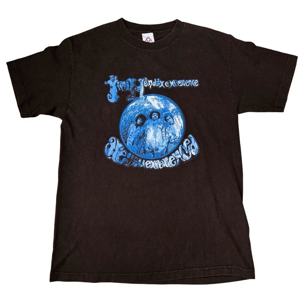 Vintage Y2K Jimi Hendrix Blue Are You Experienced T Shirt size Medium Unisex T-shirt, Sweatshirt, Hoodie, Long Sleeve Tee - T-Shirt, Sweatshirt, Hoodie