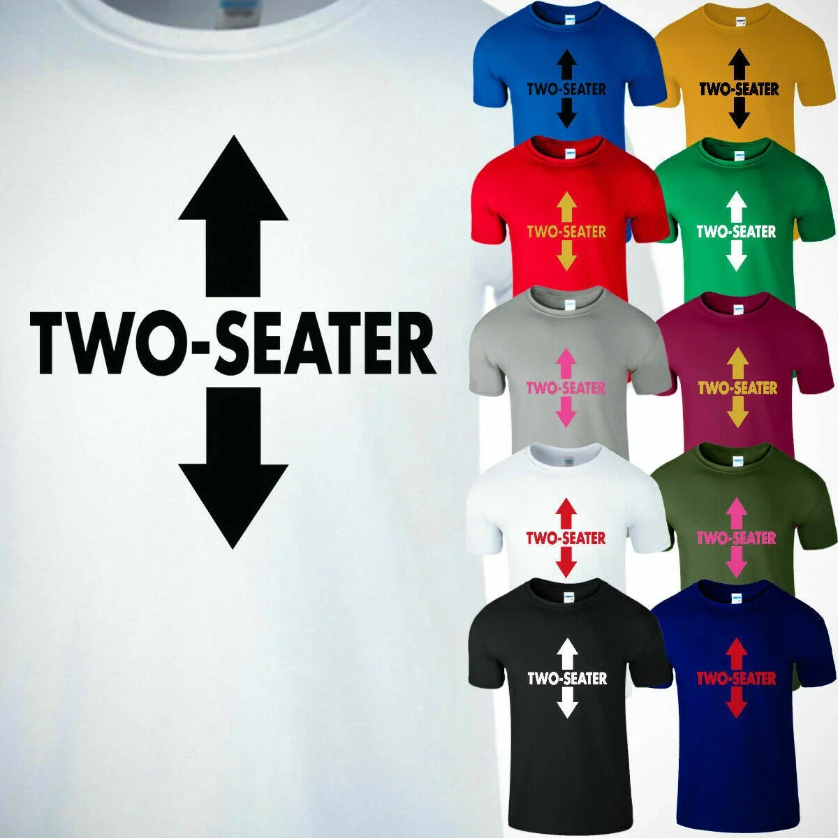 Two Seater Arrows Mens T Shirt Flirting Funny College Sarcastic Humor Gift Tee Unisex T-shirt, Sweatshirt, Hoodie, Long Sleeve Tee - T-Shirt, Sweatshirt, Hoodie