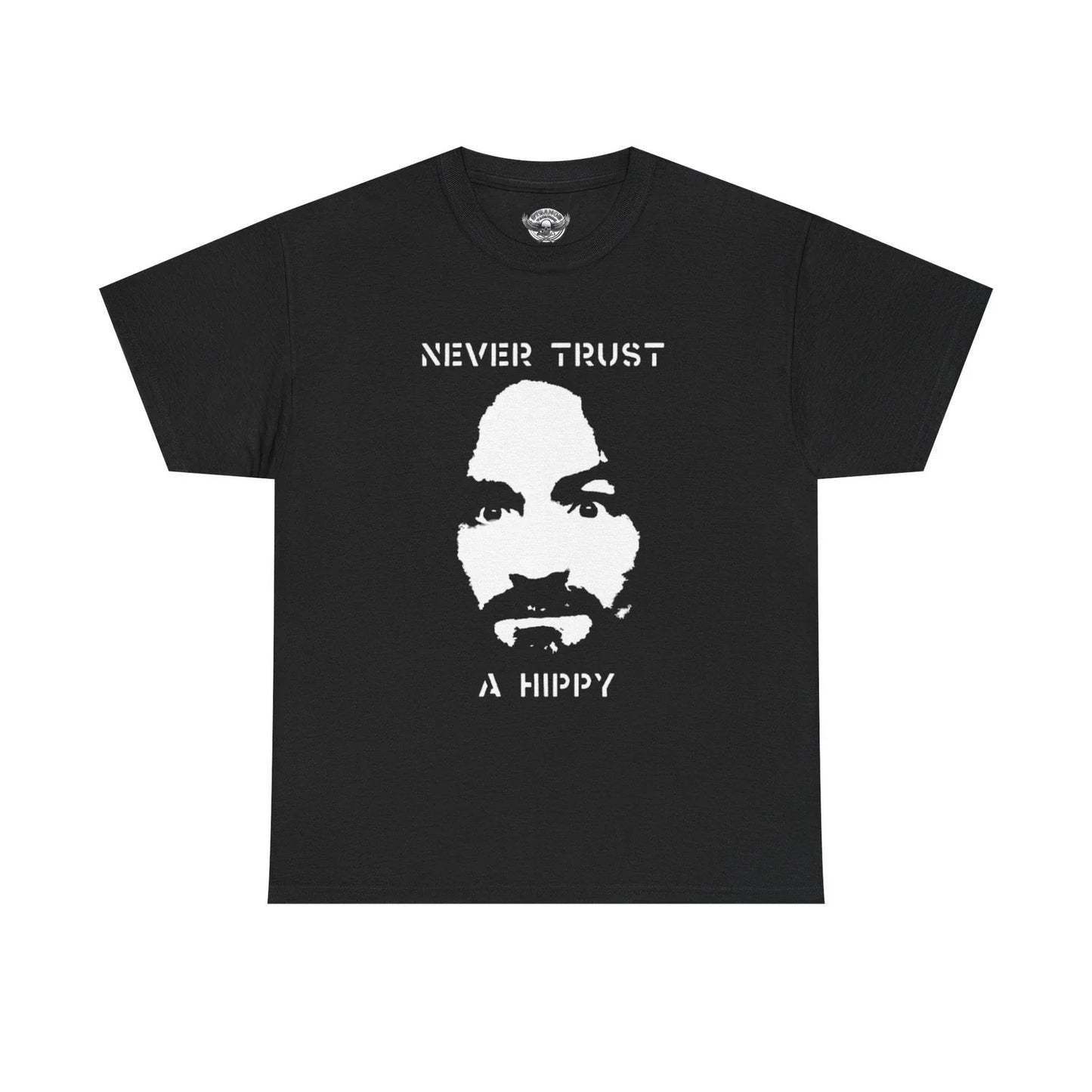 Manson Never Trust A Hippy Graphic Tee Shirt, Unisex T-shirt, Sweatshirt, Hoodie, Long Sleeve Tee - T-Shirt, Sweatshirt, Hoodie