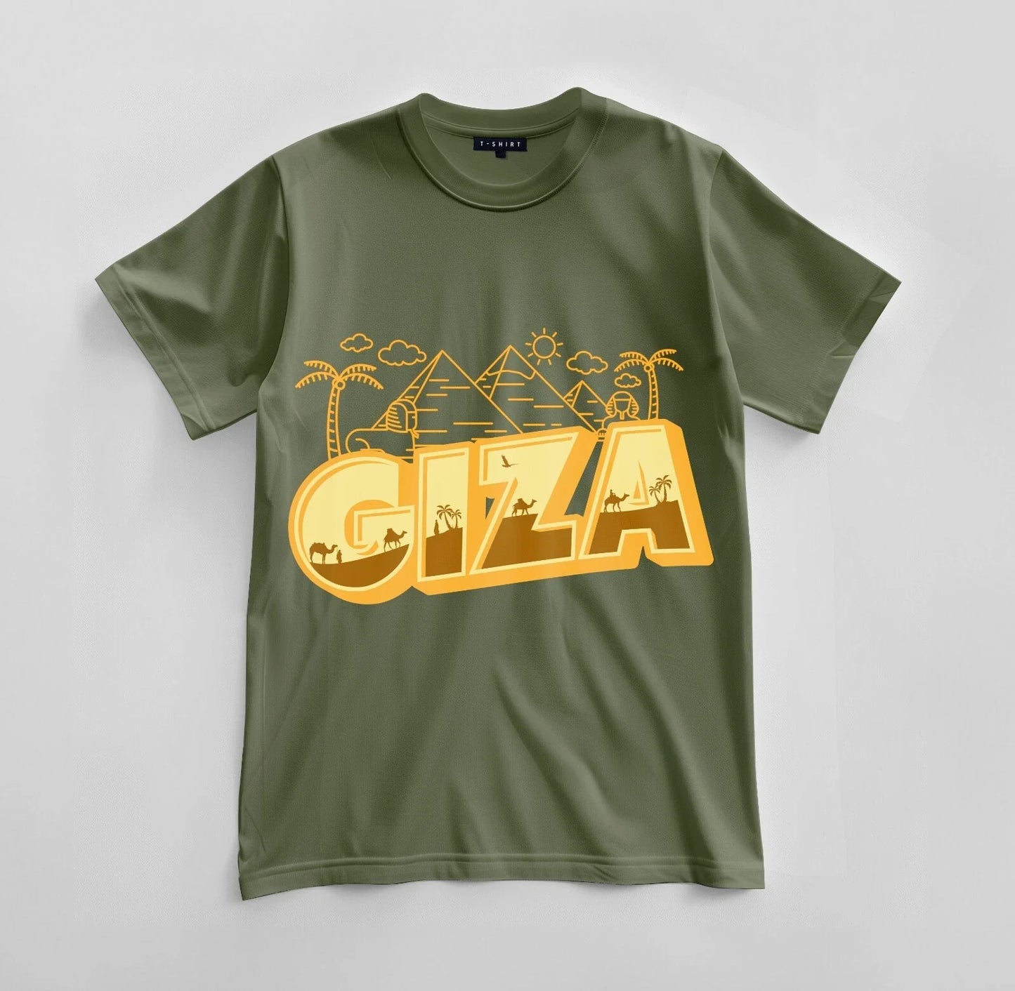 Custom Giza Graphic T-shirt Design Unisex Jersey Short Sleeve Tee Unisex T-shirt, Sweatshirt, Hoodie, Long Sleeve Tee - T-Shirt, Sweatshirt, Hoodie