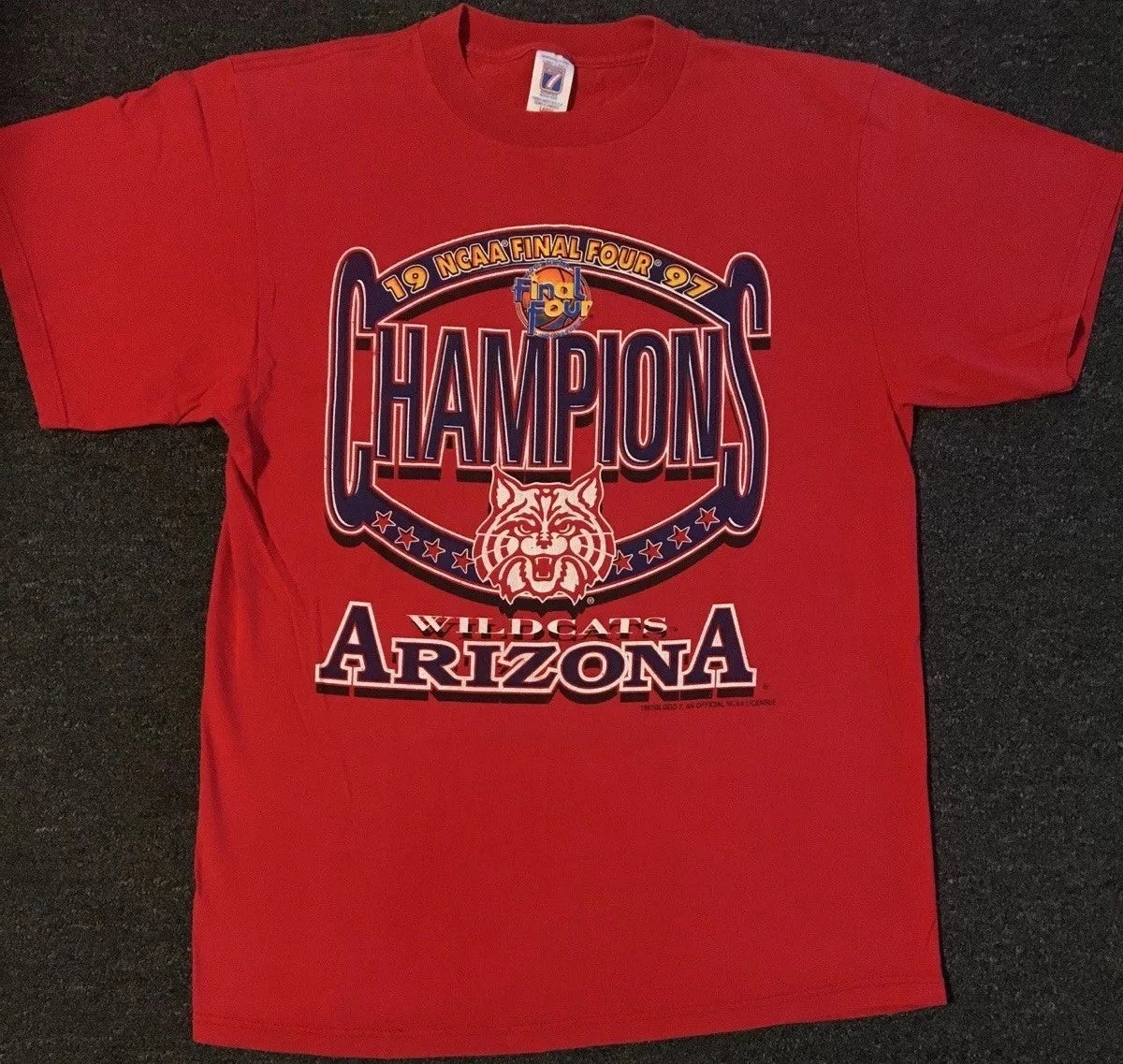 Vtg 90s Arizona Wildcats Faded Final Four Champion Shirt L College Track Grunge Unisex T-shirt, Sweatshirt, Hoodie, Long Sleeve Tee - T-Shirt, Sweatshirt, Hoodie