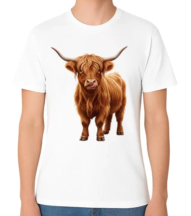 Highland Cow T-Shirt Cute Scottish Cow Long Hair Farm Animal Graphic Gift Unisex Unisex T-shirt, Sweatshirt, Hoodie, Long Sleeve Tee - T-Shirt, Sweatshirt, Hoodie