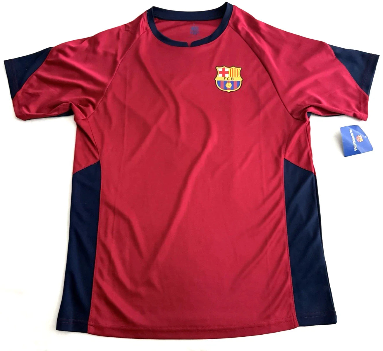 VINTAGE SOCCER JERSEY BARCELONA STYLE #FCB101PF-BG BURGUNDY SIZE LARGE NWT Unisex T-shirt, Sweatshirt, Hoodie, Long Sleeve Tee - T-Shirt, Sweatshirt, Hoodie