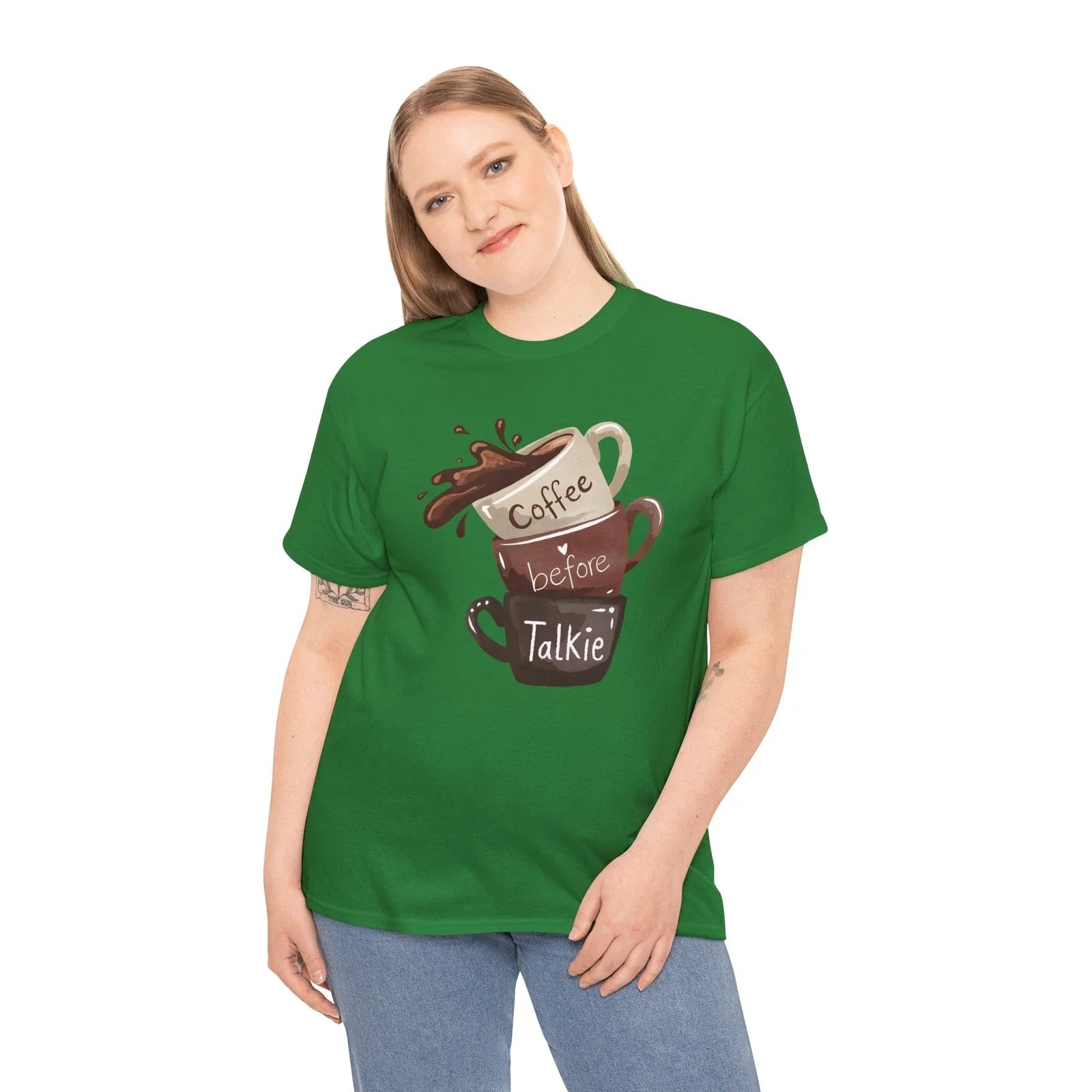 Coffee & Sarcasm T-Shirt | Funny Caffeine Lover Coffee before talkie Unisex T-shirt, Sweatshirt, Hoodie, Long Sleeve Tee - T-Shirt, Sweatshirt, Hoodie