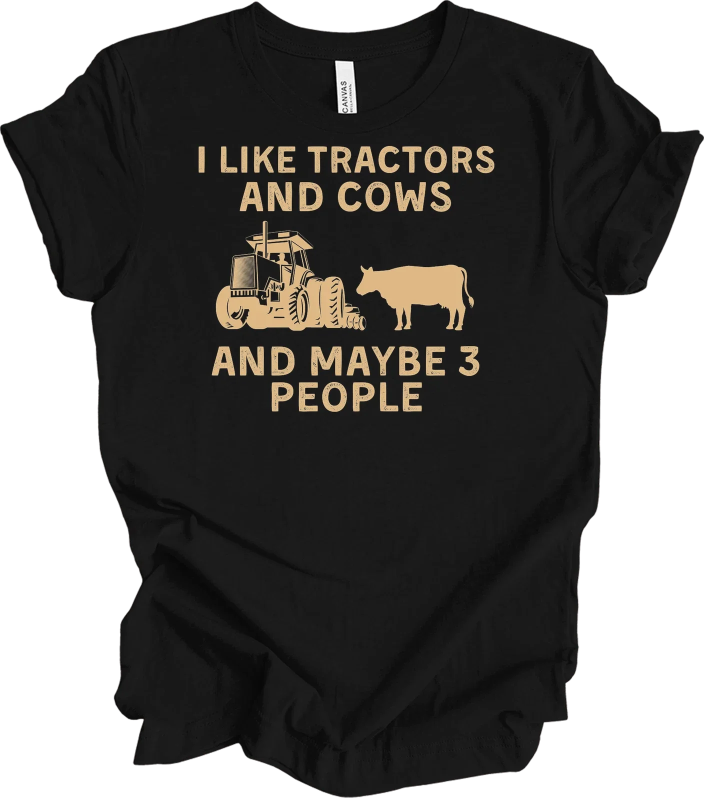 I Like Tractors and Cows Maybe 3 People Funny Farmer Gift T-Shirt Vintage Retro Unisex T-shirt, Sweatshirt, Hoodie, Long Sleeve Tee - T-Shirt, Sweatshirt, Hoodie