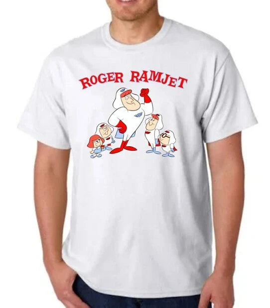 ROGER RAMJET T-SHIRT CARTOON TEE HANNA BARBERA TOTAL TELEVISION Unisex T-shirt, Sweatshirt, Hoodie, Long Sleeve Tee - T-Shirt, Sweatshirt, Hoodie