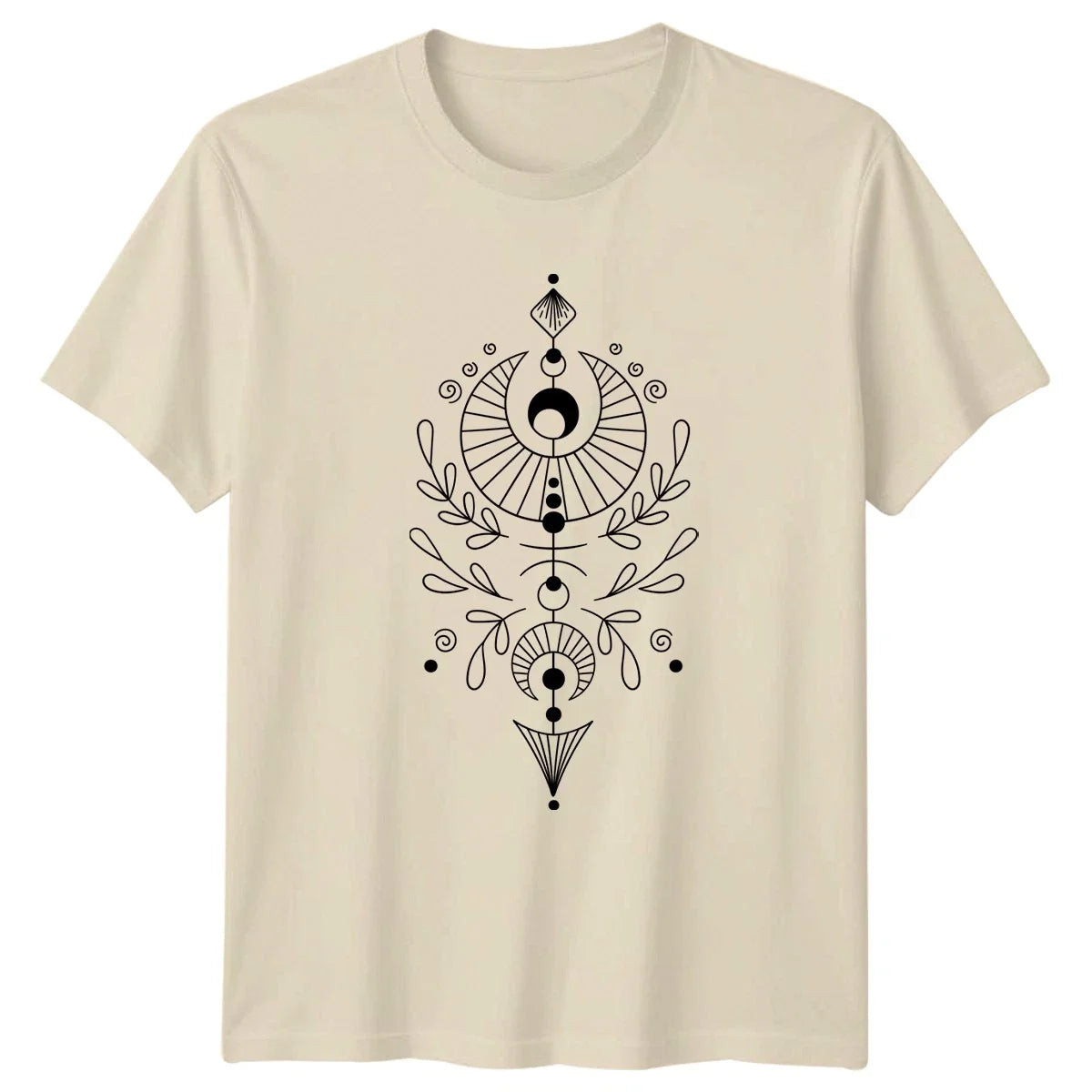 Mystical Celestial Botanical Mandala T-Shirt Celestial Boho Spirituality Unisex T-shirt, Sweatshirt, Hoodie, Long Sleeve Tee - T-Shirt, Sweatshirt, Hoodie