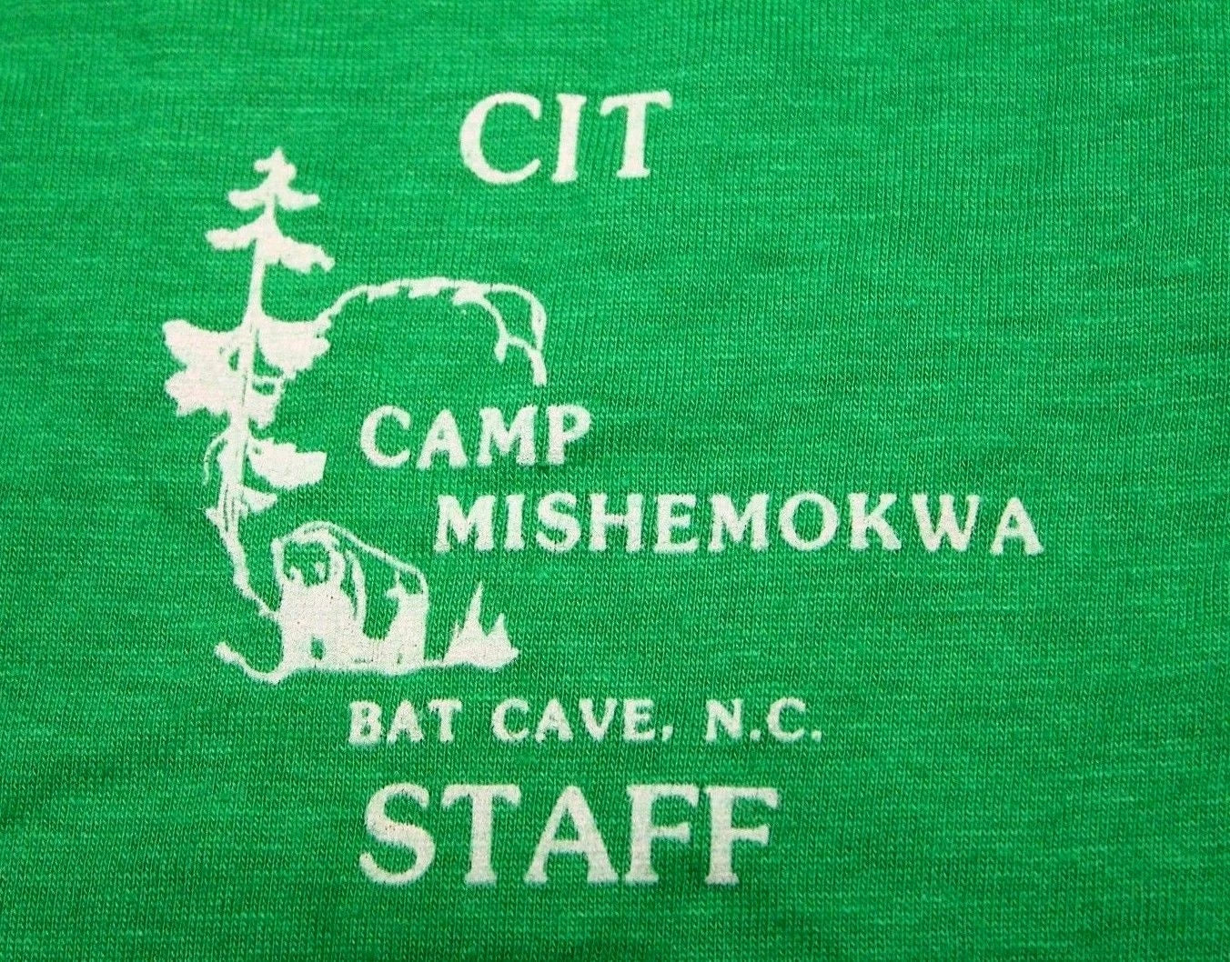 M * thin vtg 80s BAT CAVE North Carolina CAMP MISHEMOKWA screen stars t shirt Unisex T-shirt, Sweatshirt, Hoodie, Long Sleeve Tee - T-Shirt, Sweatshirt, Hoodie