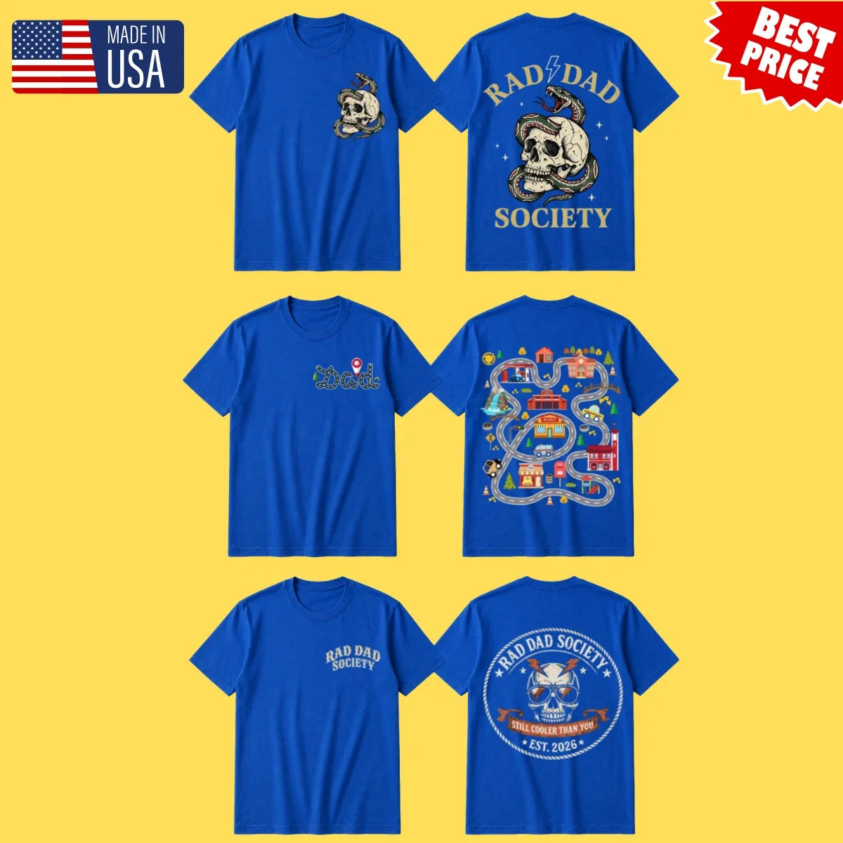 (Collection) Cool Dad Shirt Rad Dad Society Vintage Graphic Tee Gift S-5XL Unisex T-shirt, Sweatshirt, Hoodie, Long Sleeve Tee - T-Shirt, Sweatshirt, Hoodie