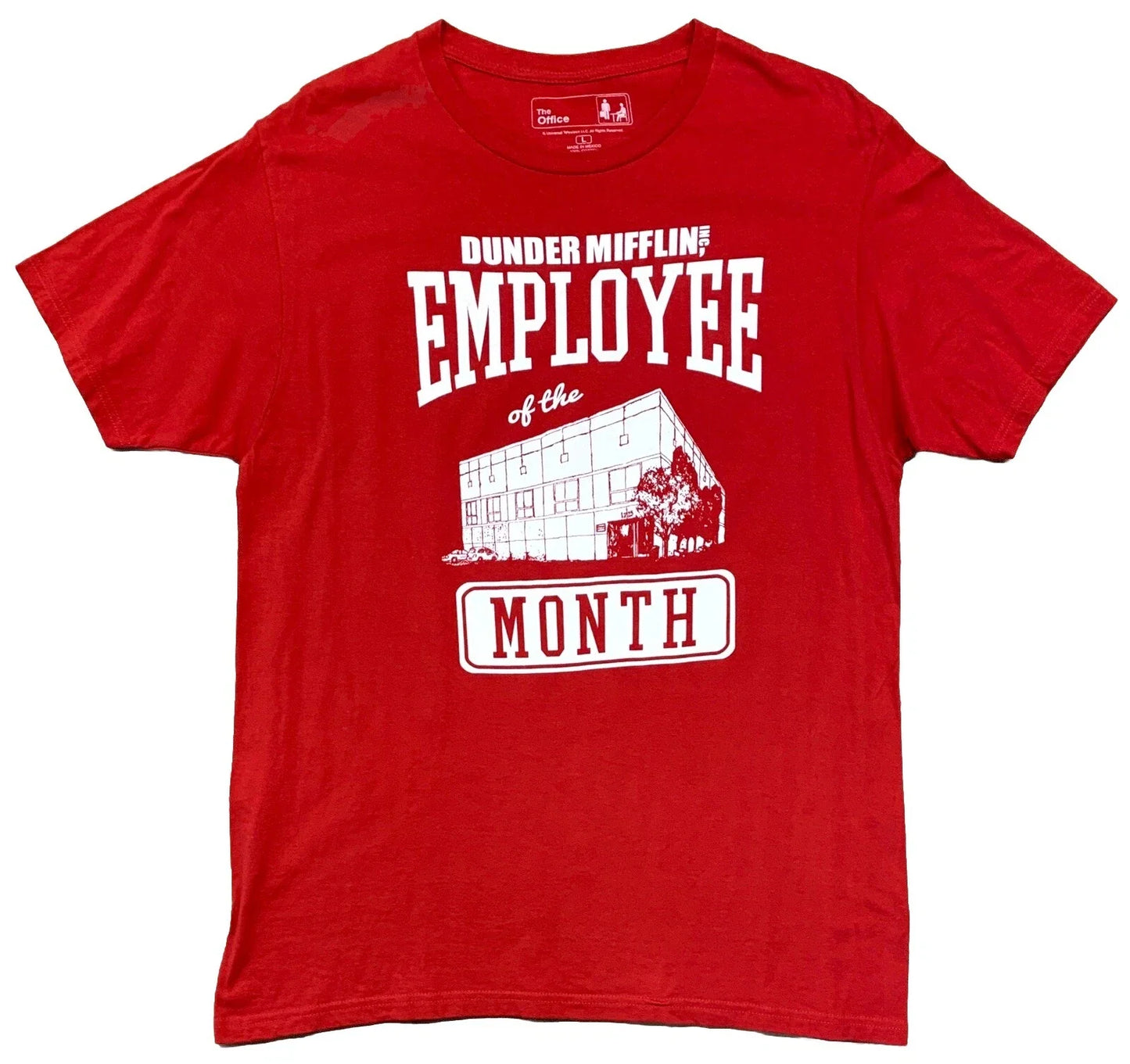 Dunder Mifflin Inc. Employee Of The Month Comedy TV Show T-Shirt Size Large Red Unisex T-shirt, Sweatshirt, Hoodie, Long Sleeve Tee - T-Shirt, Sweatshirt, Hoodie