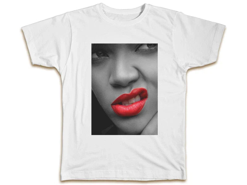 Rihanna Lips Mens T-Shirt - Designer Summer Short Sleeve Music Gift Present Top Unisex T-shirt, Sweatshirt, Hoodie, Long Sleeve Tee - T-Shirt, Sweatshirt, Hoodie