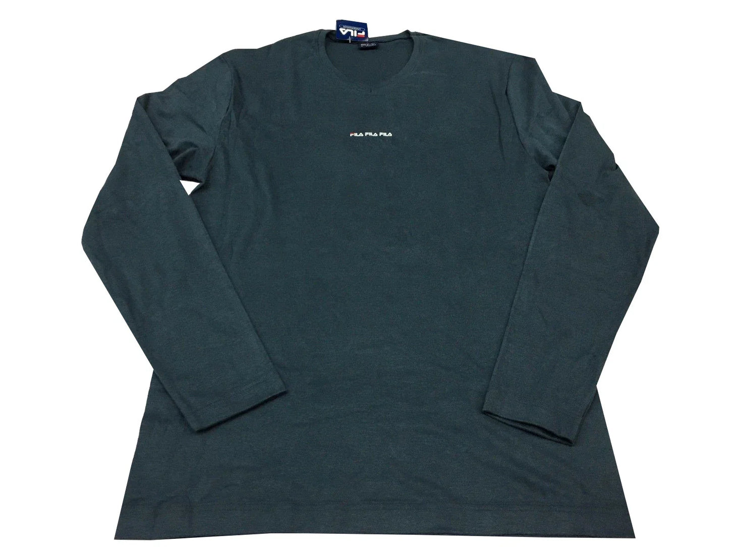 FILA Men's Sweater Teal Cotton V Neck Interlock Mod. Calgary New Look 5.017.2 Unisex T-shirt, Sweatshirt, Hoodie, Long Sleeve Tee - T-Shirt, Sweatshirt, Hoodie