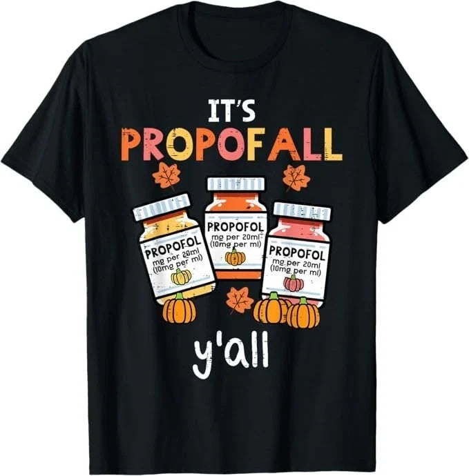 Thanksgiving Icu Nurse Propofol Fall Scrub Top Women Men T-Shirt Unisex T-shirt, Sweatshirt, Hoodie, Long Sleeve Tee - T-Shirt, Sweatshirt, Hoodie