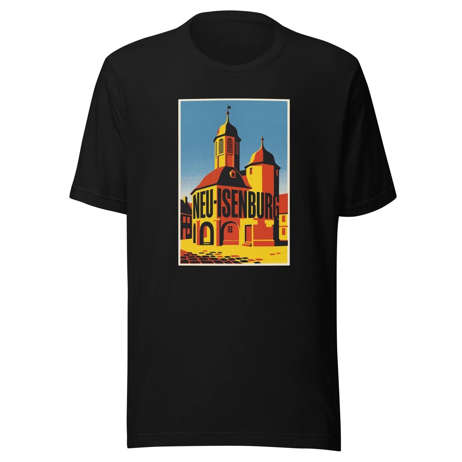 Unisex t-shirt mit Hugenottenrathaus Pop Art Unisex T-shirt, Sweatshirt, Hoodie, Long Sleeve Tee - T-Shirt, Sweatshirt, Hoodie