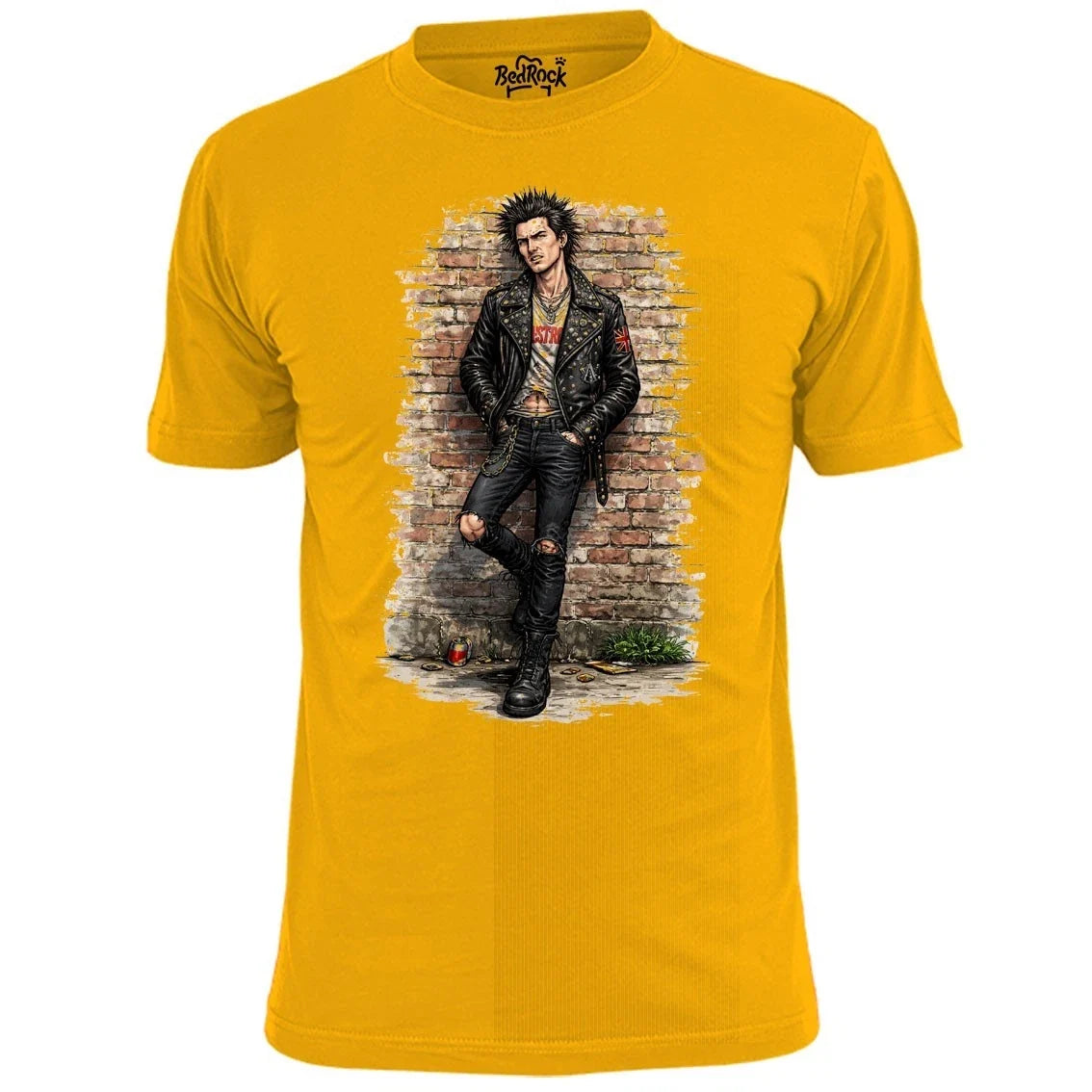 Mens Old School Punk Rocker Against Wall T Shirt Pistols Ruts Unisex T-shirt, Sweatshirt, Hoodie, Long Sleeve Tee - T-Shirt, Sweatshirt, Hoodie