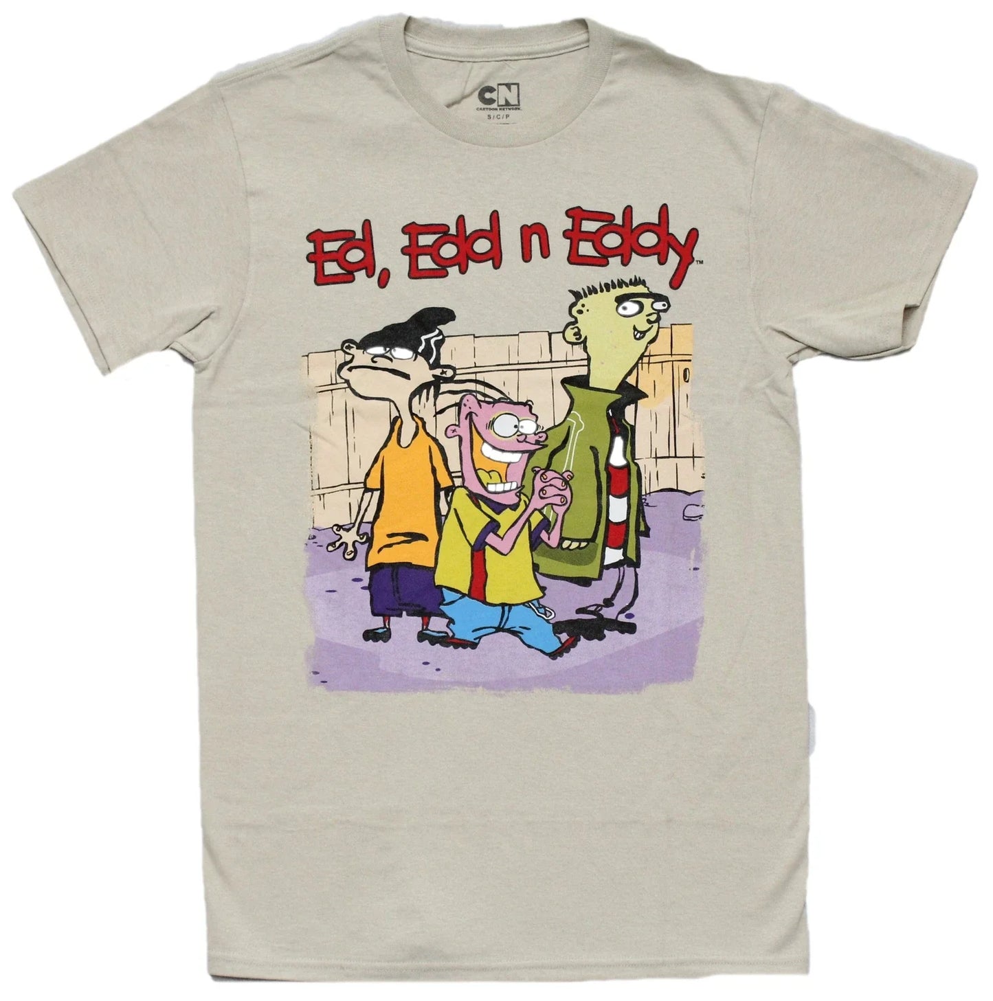 Ed, Edd n Eddy Mens T-shirt - Classic Trio In Front of Fence Unisex T-shirt, Sweatshirt, Hoodie, Long Sleeve Tee - T-Shirt, Sweatshirt, Hoodie