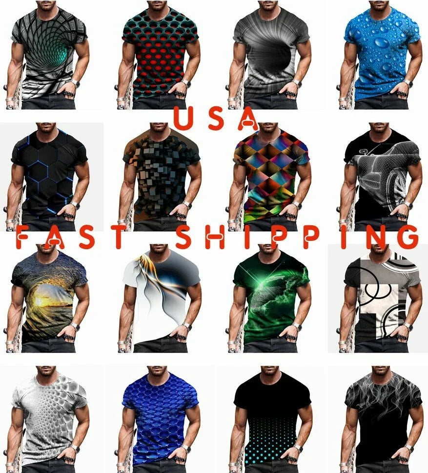 Men T Shirt Camiseta Fashion 3D Graphic Short Sleeve Novelty Casual T-Shirt Tee Unisex T-shirt, Sweatshirt, Hoodie, Long Sleeve Tee - T-Shirt, Sweatshirt, Hoodie
