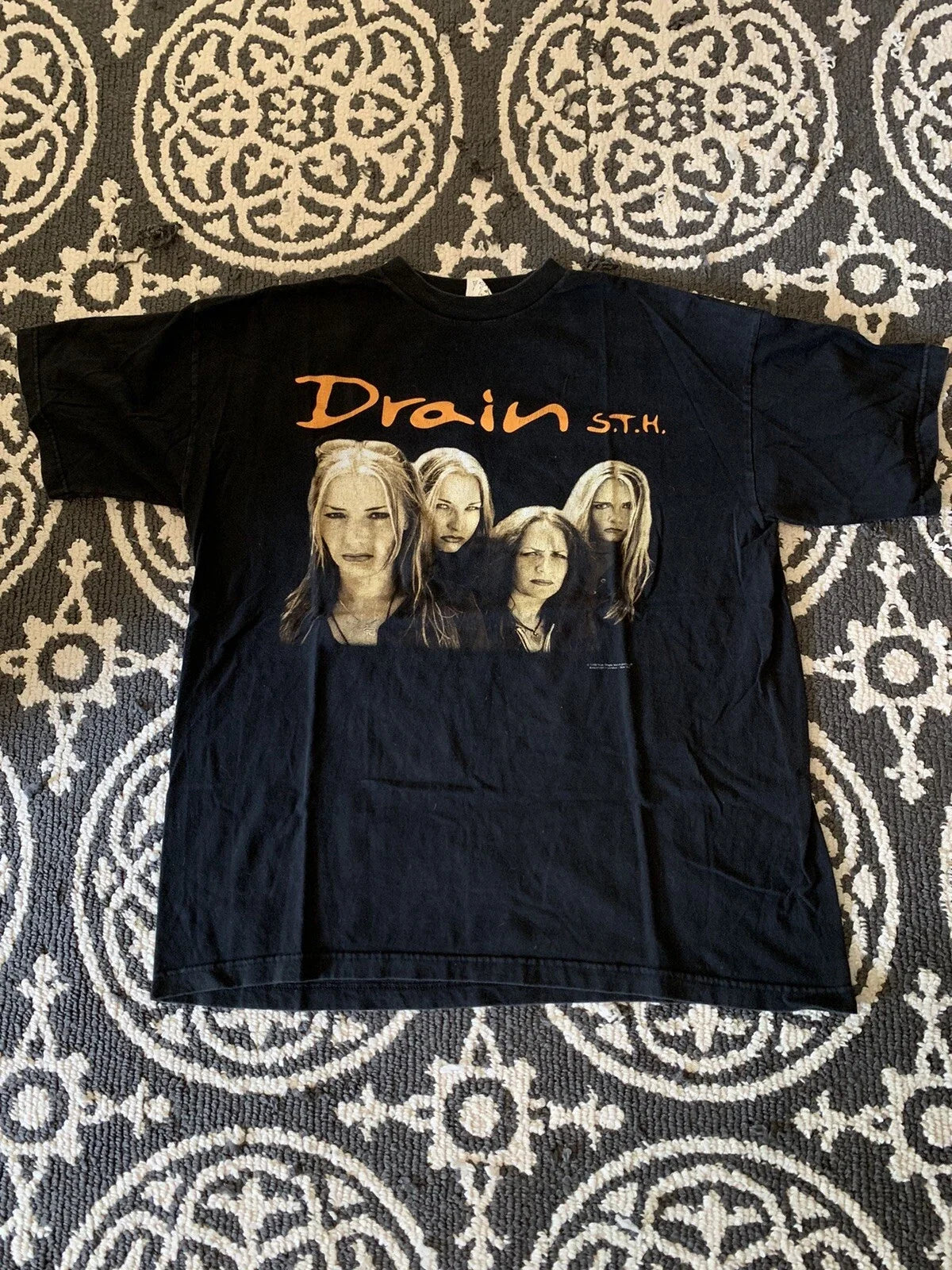 Vintage 90s DRAIN STH T Shirt Grunge Metal Size XL Tour Punk Blue Grape 1998 Unisex T-shirt, Sweatshirt, Hoodie, Long Sleeve Tee - T-Shirt, Sweatshirt, Hoodie