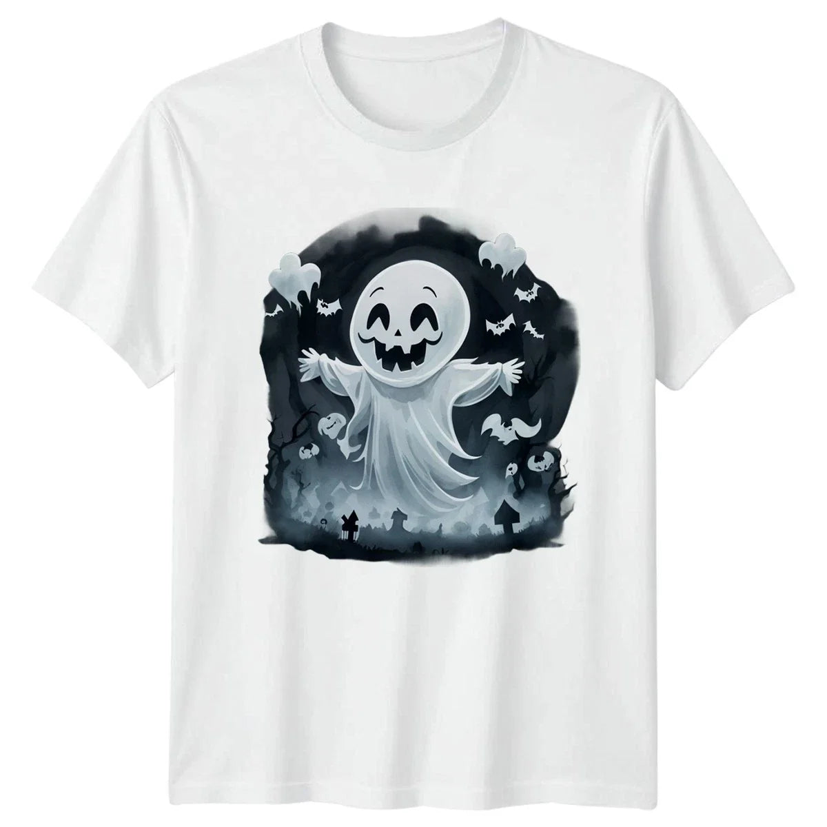 Cute Ghost Halloween T-Shirt Haunted Graveyard Gift For Him And Her Unisex T-shirt, Sweatshirt, Hoodie, Long Sleeve Tee - T-Shirt, Sweatshirt, Hoodie