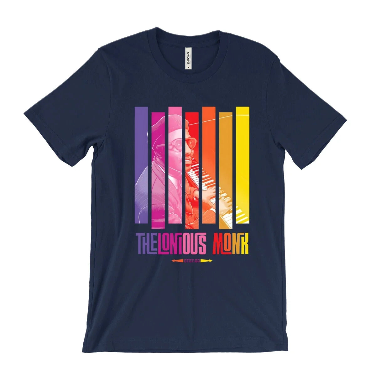 Thelonious Monk T-Shirt - Classic Jazz Musician - Jazz Music - Stereo vntg Unisex T-shirt, Sweatshirt, Hoodie, Long Sleeve Tee - T-Shirt, Sweatshirt, Hoodie