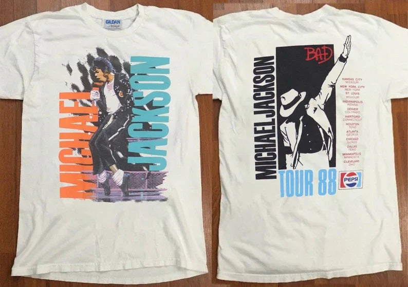Michael Jackson Bad Tour 1988 T-Shirt Unisex T-shirt, Sweatshirt, Hoodie, Long Sleeve Tee - T-Shirt, Sweatshirt, Hoodie