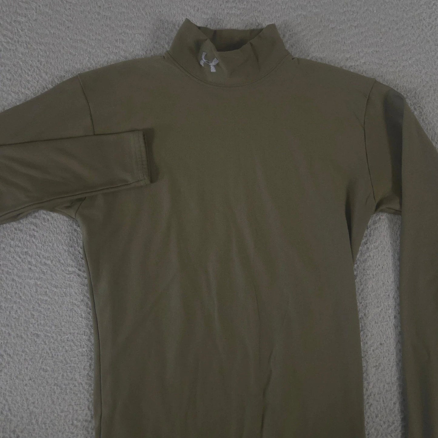 VINTAGE Under Armour Shirt Mens M Olive ColdGear Compression Mock Neck Y2K Unisex T-shirt, Sweatshirt, Hoodie, Long Sleeve Tee - T-Shirt, Sweatshirt, Hoodie