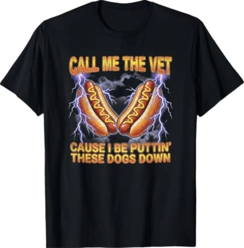 Call Me The Vet Cause I Be Funny Hotdog Meme T-Shirt Unisex T-shirt, Sweatshirt, Hoodie, Long Sleeve Tee - T-Shirt, Sweatshirt, Hoodie