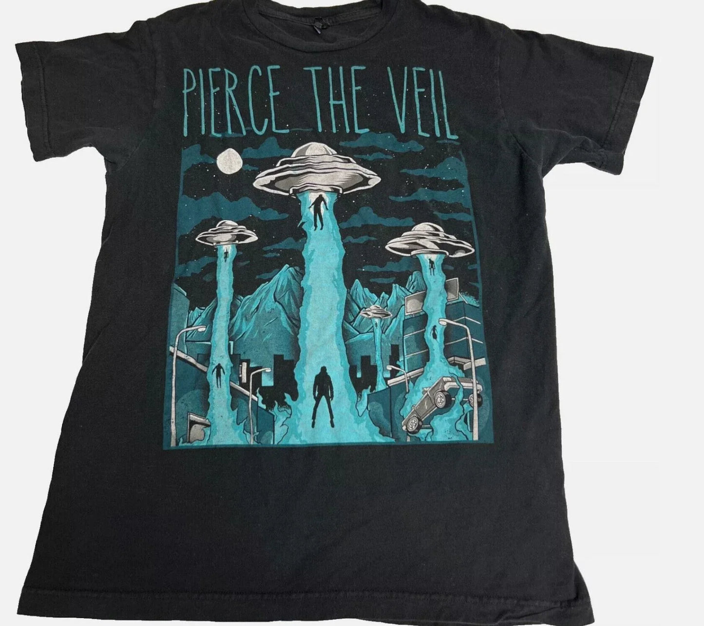 Pierce The Veil Band Shirt UFO Abduction T-shirt Cotton Unisex Tee S-5XL Unisex T-shirt, Sweatshirt, Hoodie, Long Sleeve Tee - T-Shirt, Sweatshirt, Hoodie