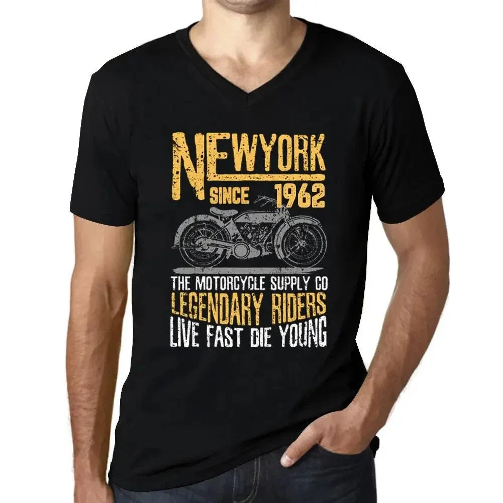Men's Graphic T-Shirt V Neck Motorcycle Legendary Riders Since 1962 62nd Unisex T-shirt, Sweatshirt, Hoodie, Long Sleeve Tee - T-Shirt, Sweatshirt, Hoodie