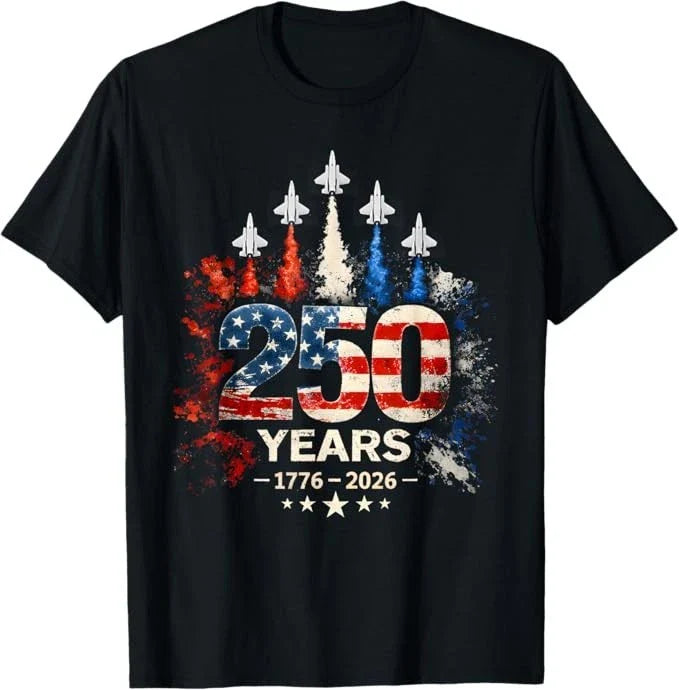 250 Years American 1776 2026 250th USA Patriotic 4th of July T-Shirt Unisex T-shirt, Sweatshirt, Hoodie, Long Sleeve Tee - T-Shirt, Sweatshirt, Hoodie
