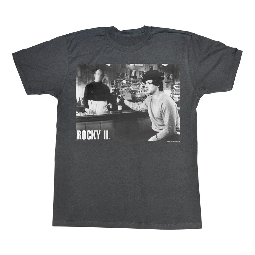 Rocky At The Bar Drinking Beer Black Heather - Adult & Kids T-Shirts, Sweatshirts & Hoodies apparel design preview 1