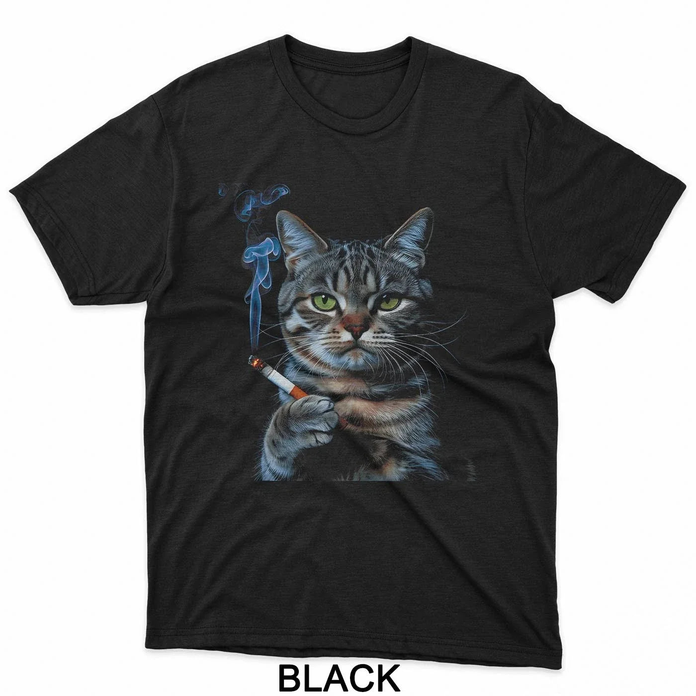 Cigarette Cat Meme Smoking Kitty Gen Z Aesthetic Adult Humor T-Shirt Unisex T-shirt, Sweatshirt, Hoodie, Long Sleeve Tee - T-Shirt, Sweatshirt, Hoodie