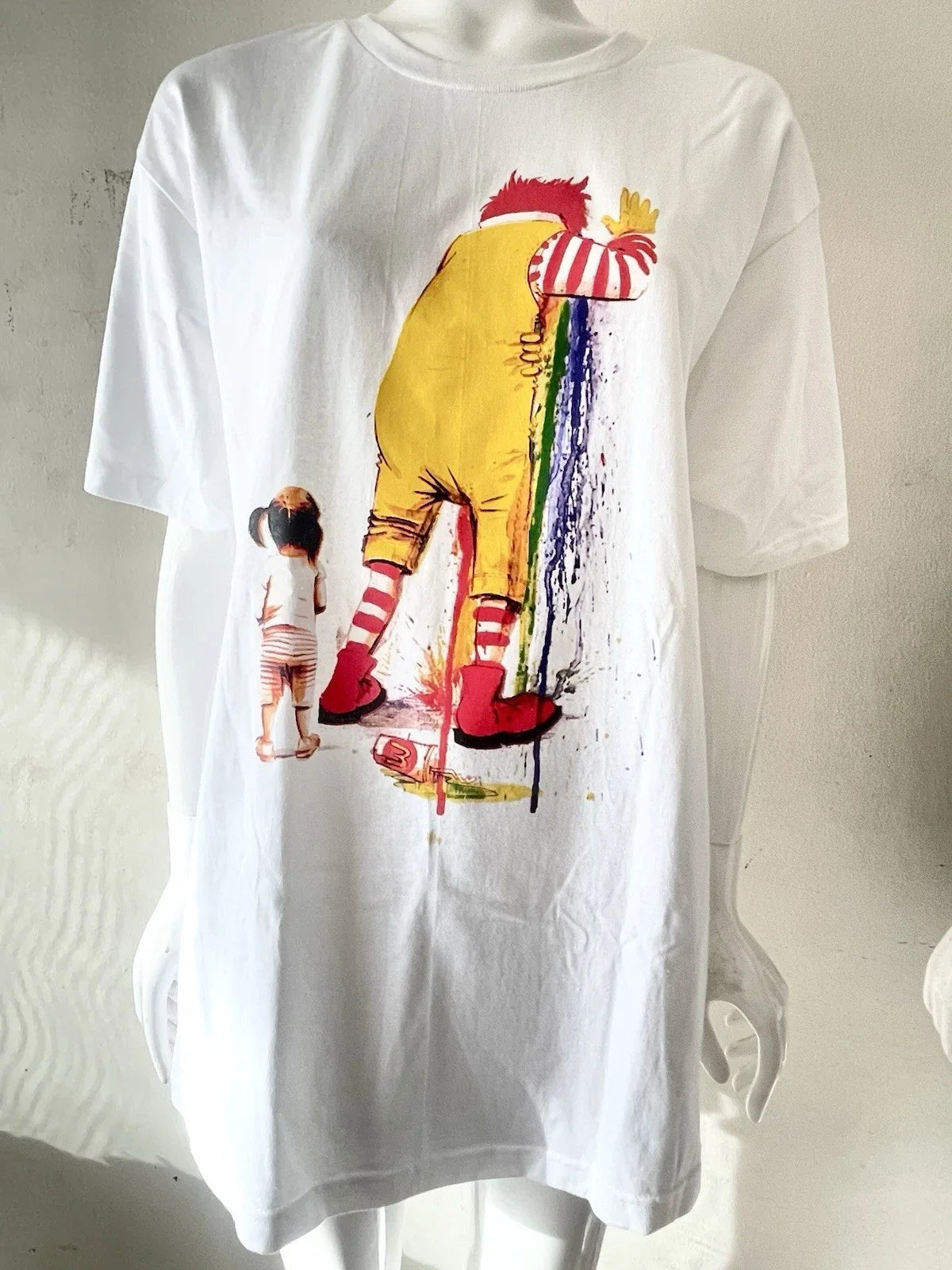 Ronald McDonald Puking Unfledged Japanese Street Brand XL T-Shirt Unisex T-shirt, Sweatshirt, Hoodie, Long Sleeve Tee - T-Shirt, Sweatshirt, Hoodie