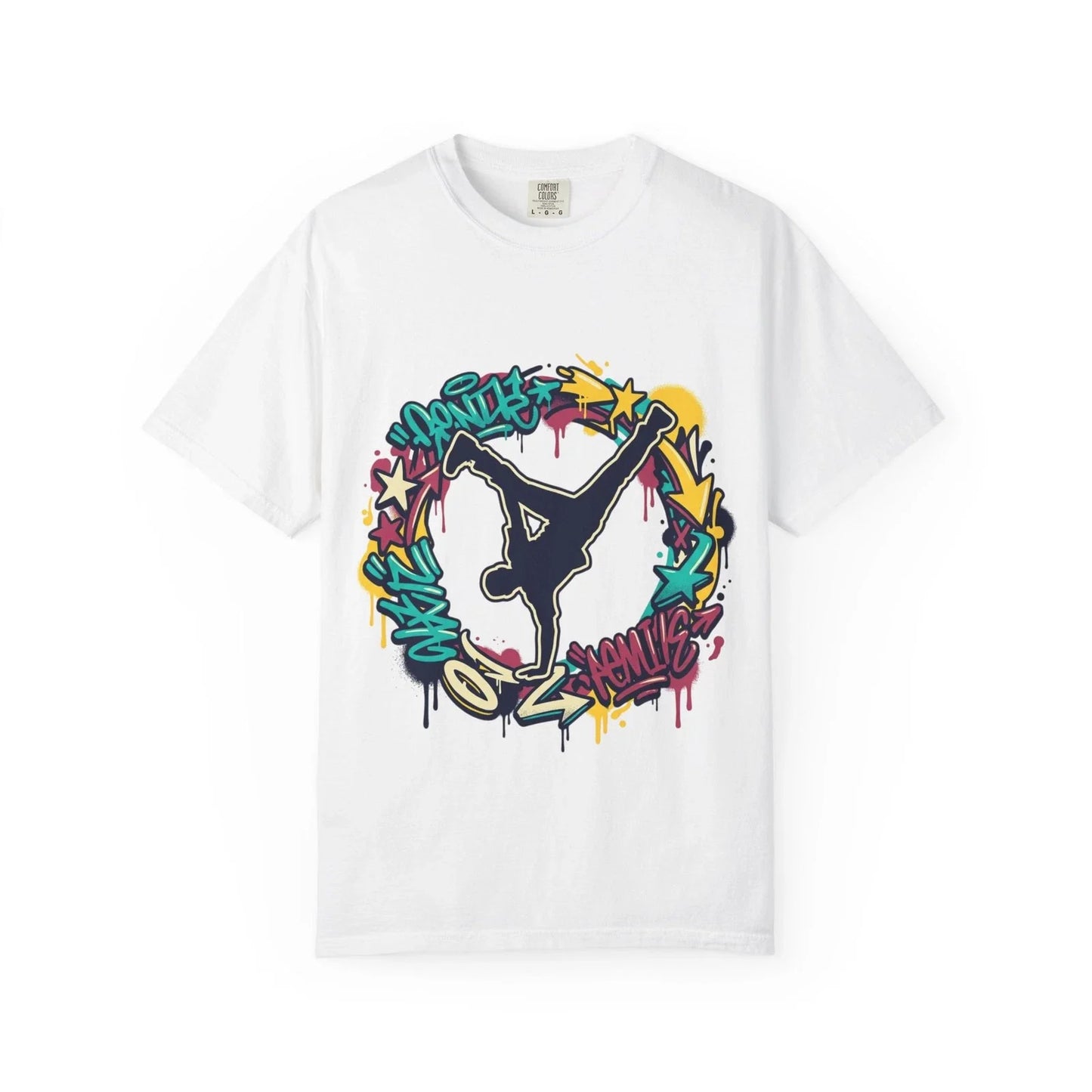 Breakdancer Silhouette T-shirt | Graffiti Street Art Circle Unisex T-shirt, Sweatshirt, Hoodie, Long Sleeve Tee - T-Shirt, Sweatshirt, Hoodie