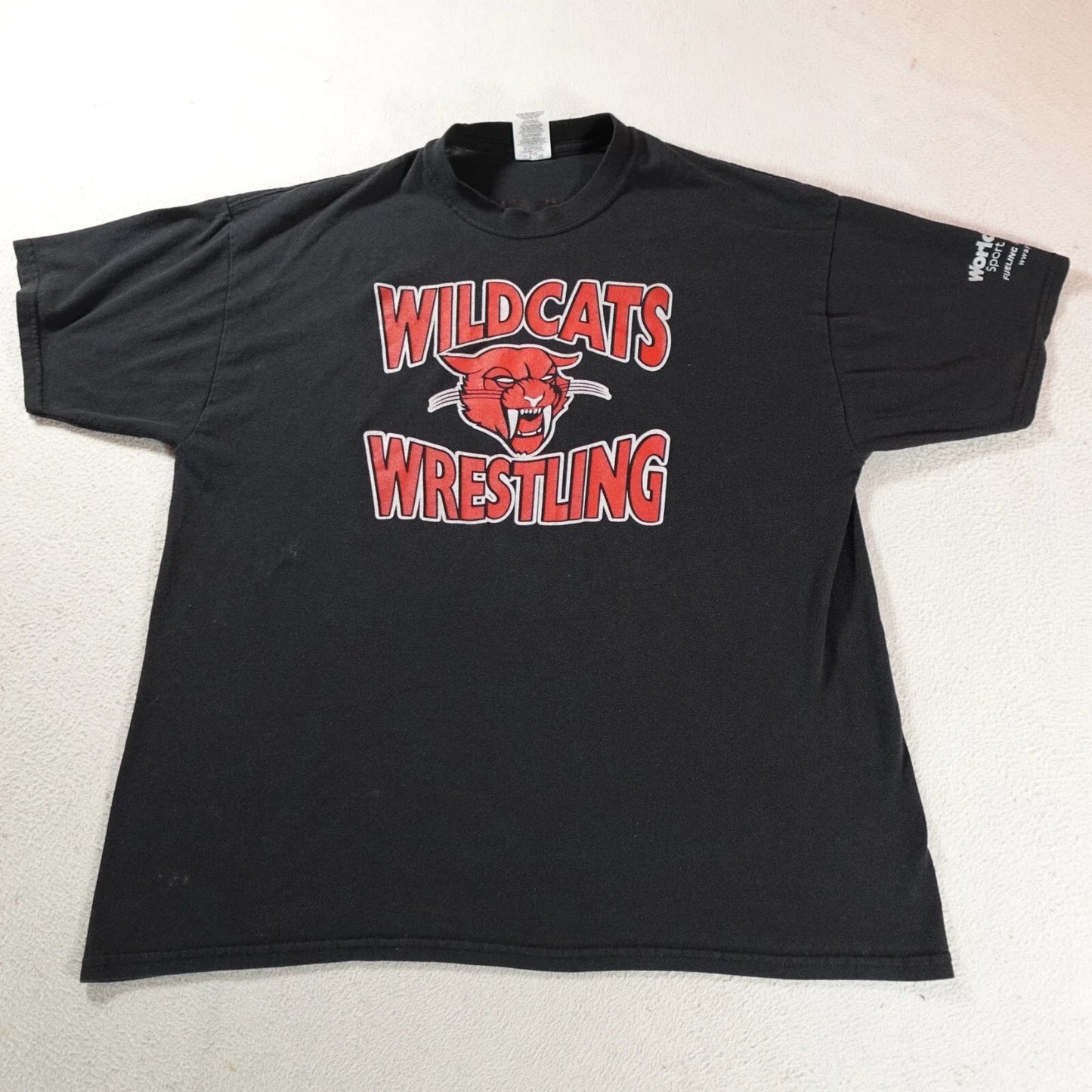 Wildcats Shirt Mens Extra Large Black Y2K Grunge Wrestling Biker 2007 Champs Unisex T-shirt, Sweatshirt, Hoodie, Long Sleeve Tee - T-Shirt, Sweatshirt, Hoodie
