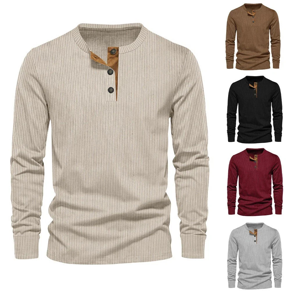 Pullover Top Men Long Sleeve Tee Breathable For Spring And Autumn Loose Fit Unisex T-shirt, Sweatshirt, Hoodie, Long Sleeve Tee - T-Shirt, Sweatshirt, Hoodie