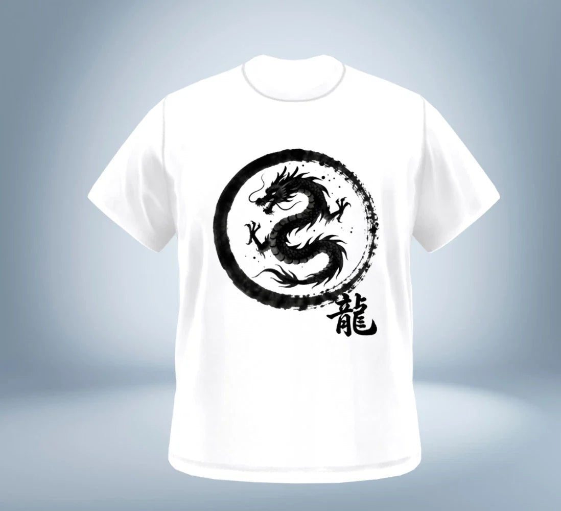 KANJI Collection  Dragon Power T-ShirtWhiteOriginal Tokyo Treasures Japan Unisex T-shirt, Sweatshirt, Hoodie, Long Sleeve Tee - T-Shirt, Sweatshirt, Hoodie