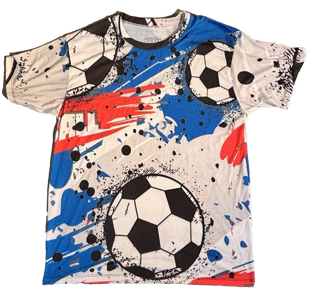 Soccer Ball Graphic T-ShirtFront and Back Graphics Size L Unisex T-shirt, Sweatshirt, Hoodie, Long Sleeve Tee - T-Shirt, Sweatshirt, Hoodie