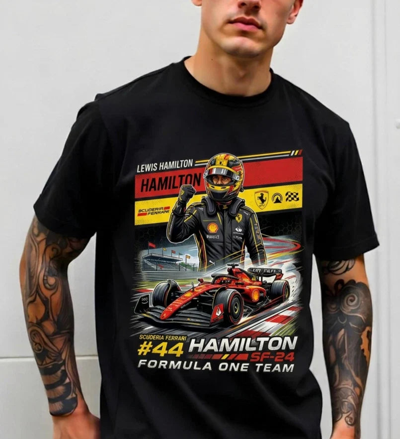 LEWIS HAMILTON F1 CUSTOM DESIGN - T-Shirt Size S-5XL Unisex T-shirt, Sweatshirt, Hoodie, Long Sleeve Tee - T-Shirt, Sweatshirt, Hoodie
