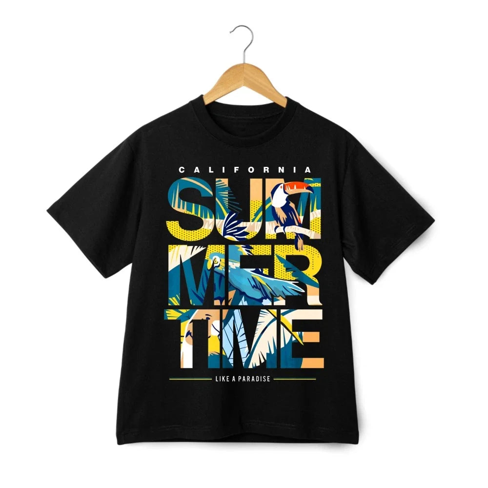 Unisex Black T-Shirt with California Summer Graphic for American Vacation Style Unisex T-shirt, Sweatshirt, Hoodie, Long Sleeve Tee - T-Shirt, Sweatshirt, Hoodie