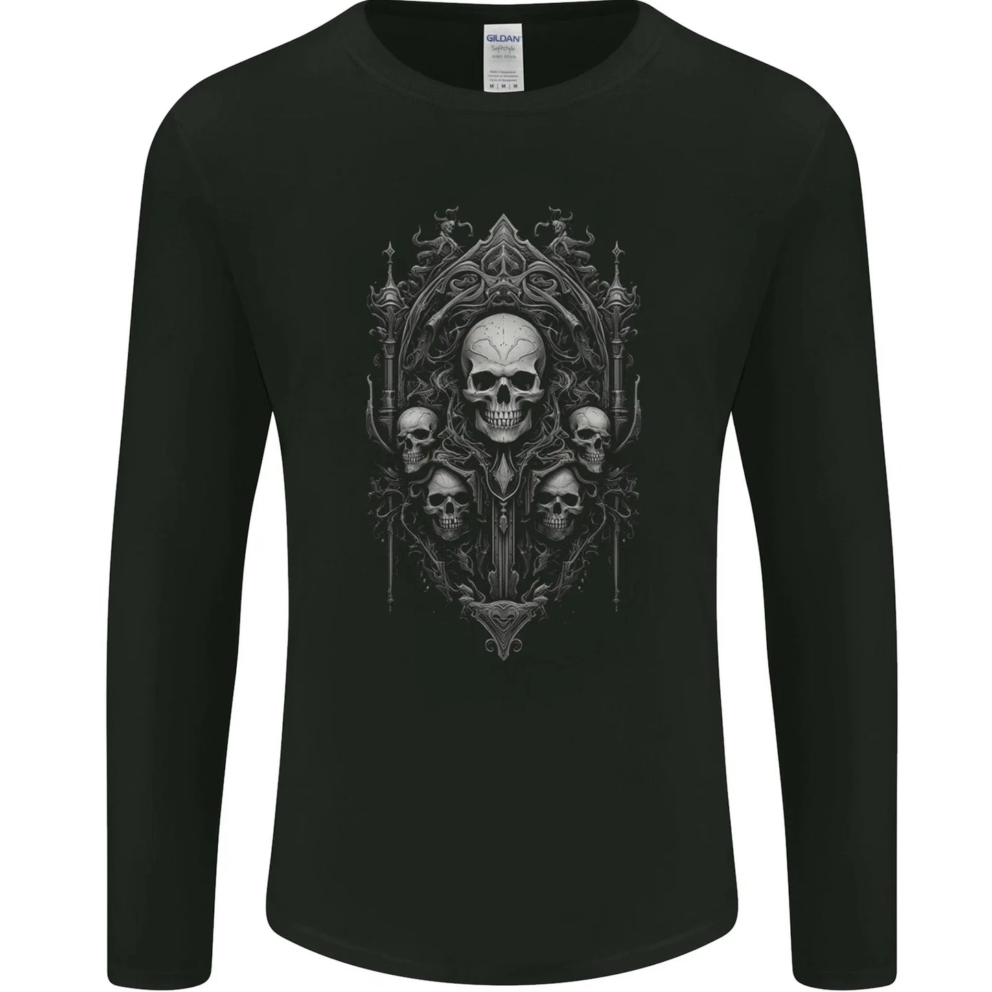 Immortal Skulls Gothic Goth Heavy Metal Rock Mens Long Sleeve T-Shirt Unisex T-shirt, Sweatshirt, Hoodie, Long Sleeve Tee - T-Shirt, Sweatshirt, Hoodie