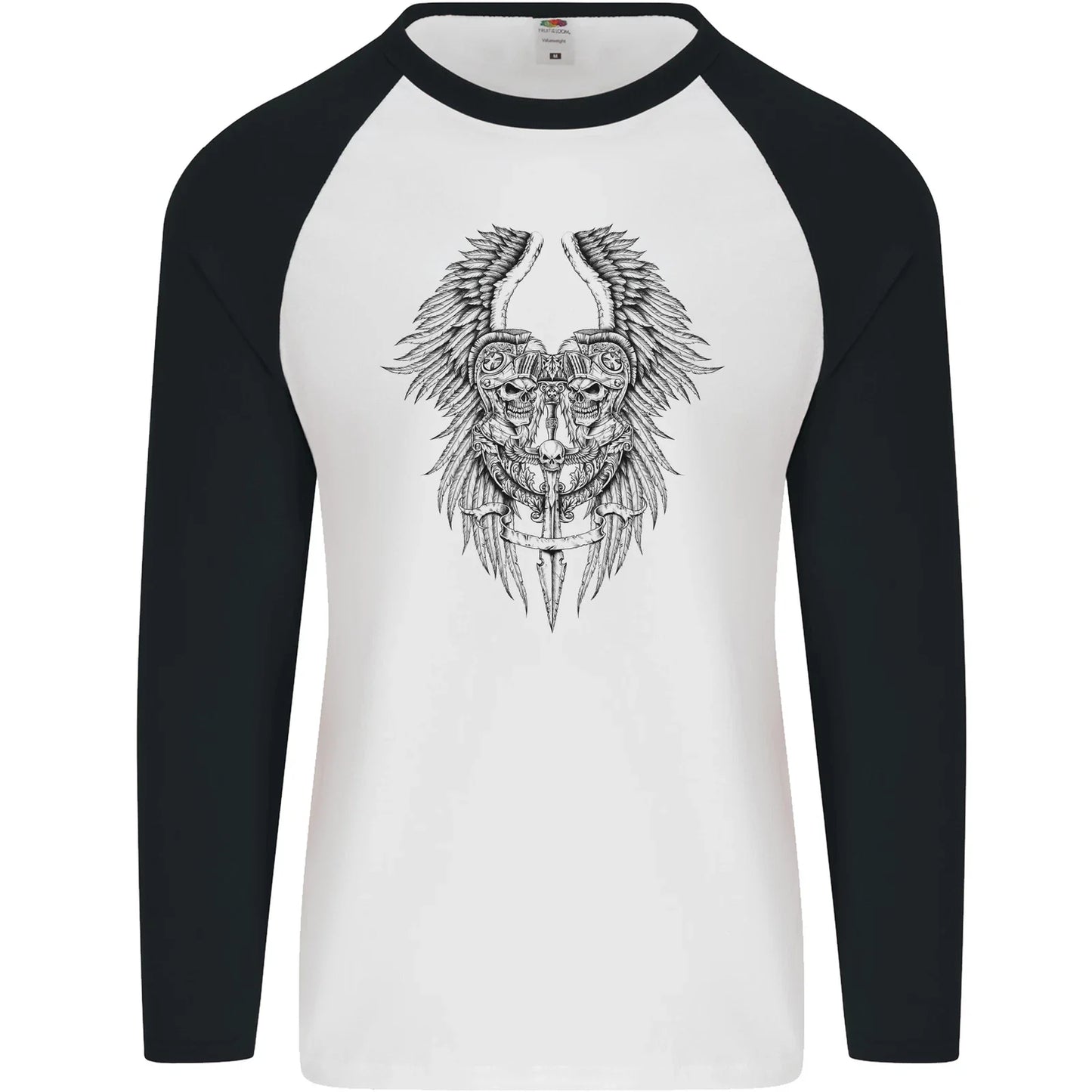 Two Roman Skulls Mens L/S Baseball T-Shirt Unisex T-shirt, Sweatshirt, Hoodie, Long Sleeve Tee - T-Shirt, Sweatshirt, Hoodie