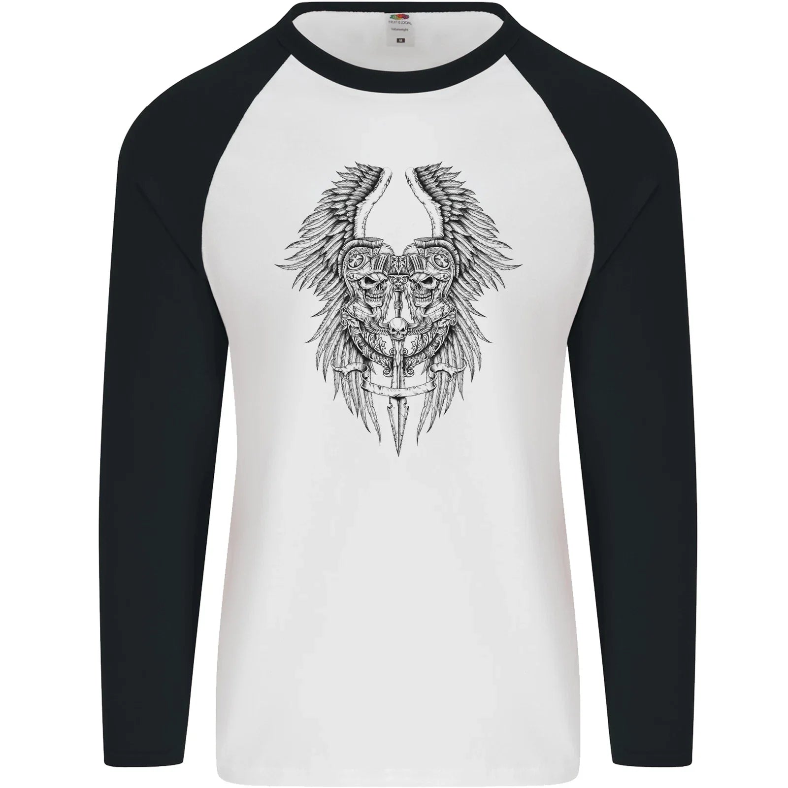 Two Roman Skulls Mens L/S Baseball T-Shirt Unisex T-shirt, Sweatshirt, Hoodie, Long Sleeve Tee - T-Shirt, Sweatshirt, Hoodie