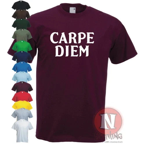 CARPE DIEM T-shirt seize the day latin cool slogan motivational Unisex T-shirt, Sweatshirt, Hoodie, Long Sleeve Tee - T-Shirt, Sweatshirt, Hoodie