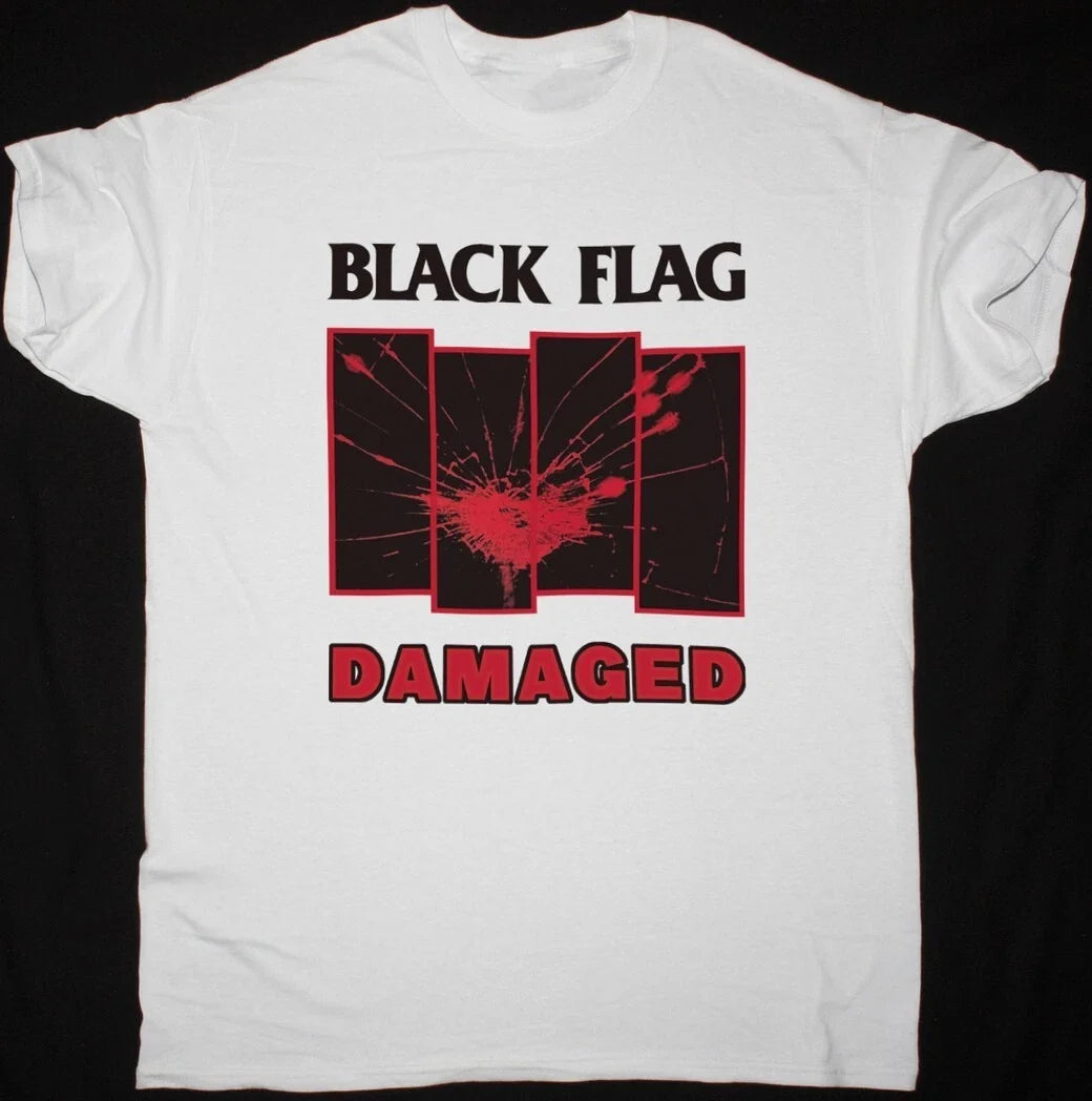 BLACK FLAG DAMAGED T SHIRT Unisex T-shirt, Sweatshirt, Hoodie, Long Sleeve Tee - T-Shirt, Sweatshirt, Hoodie