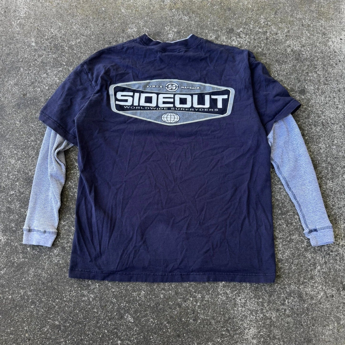 Vintage 2000s Sideout Longsleeve layered Shirt - Size Mens L- Skate Surf Y2K Unisex T-shirt, Sweatshirt, Hoodie, Long Sleeve Tee - T-Shirt, Sweatshirt, Hoodie