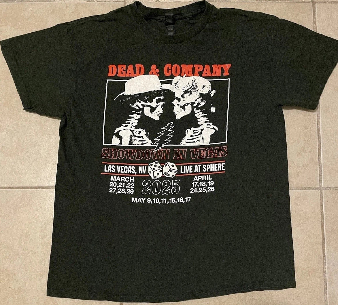 Grateful Dead 2025 Las Vegas Concert Shirt M Dead & Co Tour Rock Vtg 90s Y2K Unisex T-shirt, Sweatshirt, Hoodie, Long Sleeve Tee - T-Shirt, Sweatshirt, Hoodie